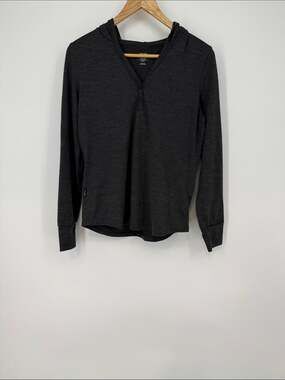 Icebreaker Charcoal Gray Superfine Merino 200 Women's Top Size Large